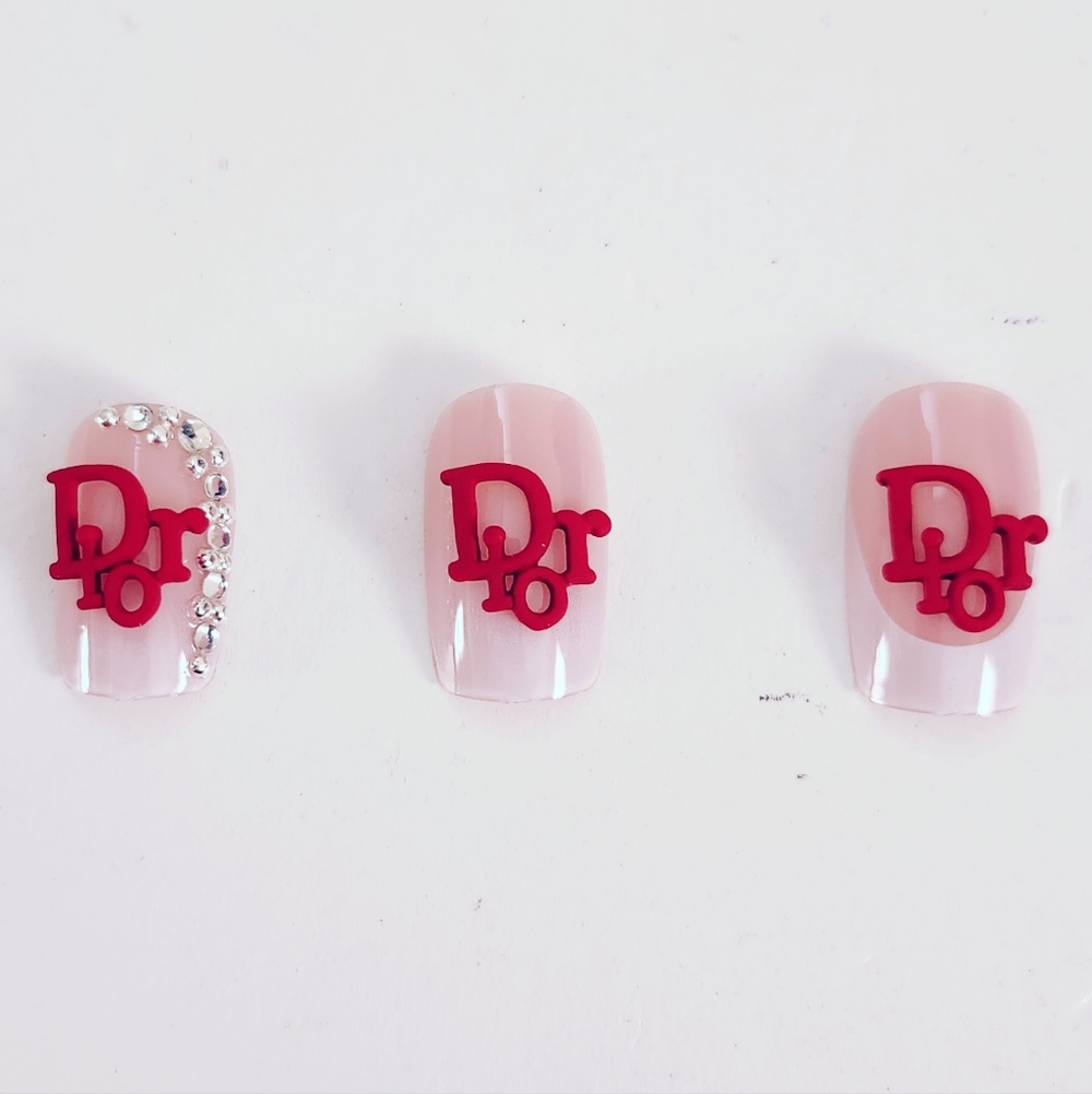 Luxury Nail Charms Red